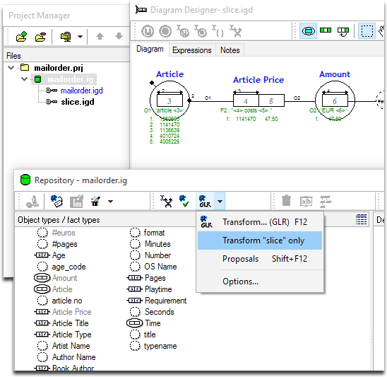 transform diagram only